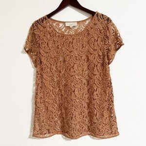 Loft Sheer Lace Blouse